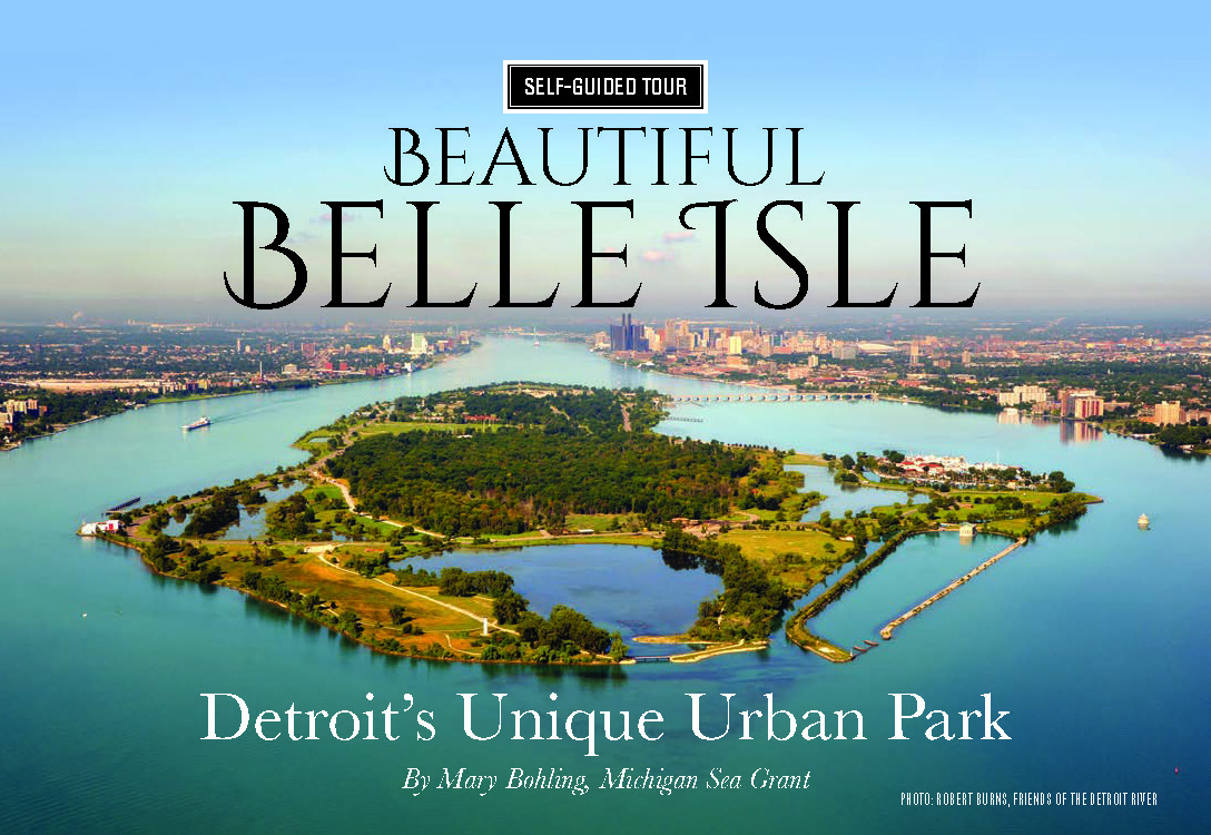Cover picture of Belle Isle book showing an aerial shot of t